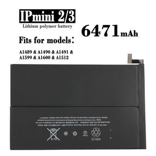 แบตเตอรี่ mini 2 mini 3 A1489 A1490 A1491 A1599 A1560 A1512 Battery mini 2 ipad mini3 รับประกัน 6 เดือน