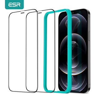 ESR Tempered Glass for iPhone 12 Ultra-Tough Full Cover Glass for iPhone 12 Pro Max Screen Protector 110lbs Protective F