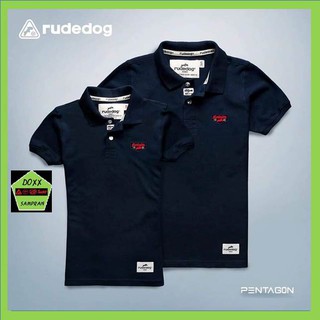 Rudedog เสื้อโปโล ชาย หญิง  รุ่น Pentagon สีกรม