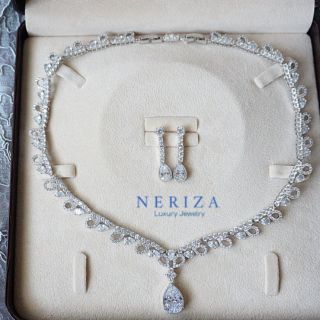 Neriza Jewelry/เครื่องประดับเจ้าสาว เพชรประกายเทียบเท่าเพชรแท้ทุกเม็ด จัดส่งฟรีพร้อมกล่องกำมะหยี่ NSW002