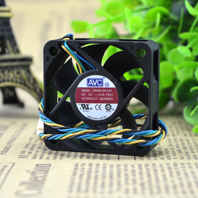 AVC 5015 12V 0.2A DA05015R12H สี่สายพร้อม PWM อุณหภูมิควบคุม 5 ซม.เงียบพัดลมขนาดเล็ก