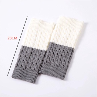 CACTU Winter Boot Socks Elastic Knitted Socks Leg Warmers Crochet Women Warm Soft Short Ankle Warmer/Multicolor #2