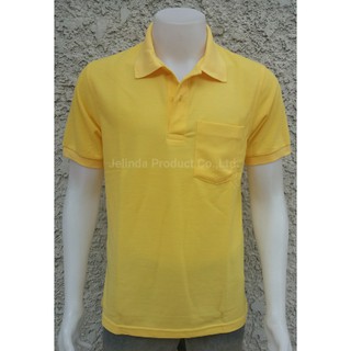 Polo 102  เสื้อโปโลสีเหลือง  ชาย    หญิง  มีเก็นปลายทาง