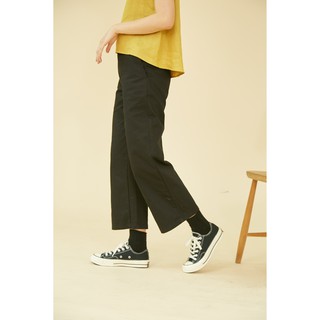 กางเกงขาเต่อ สีดำ Cropped Pant - Charcoal