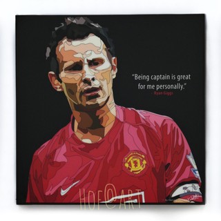 Ryan Giggs ไรอัน กิ๊กส์ Manchester United แมนยู ปีศาจแดง รูปภาพ​ติด​ผนัง​ pop art ฟุตบอล​ กรอบรูป​​ แต่งบ้าน รูปภาพ