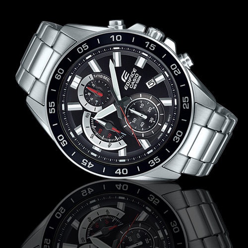 Casio Edifice Chronograph นาฬิกาข้อมือผู้ชาย สายแสตนเลส รุ่น EFV-550D-1A  ของแท้ 100% ประกัน CMG 1 ปีเต็ม