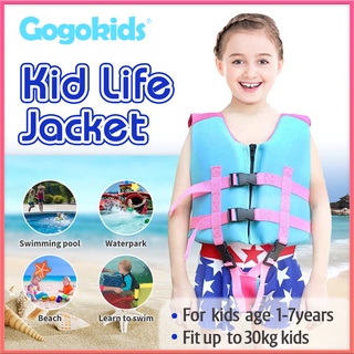 Gogokids [พร้อมส่ง] เสื้อชูชีพว่ายน้ํา สําหรับเด็กผู้หญิง 15-35 กก.