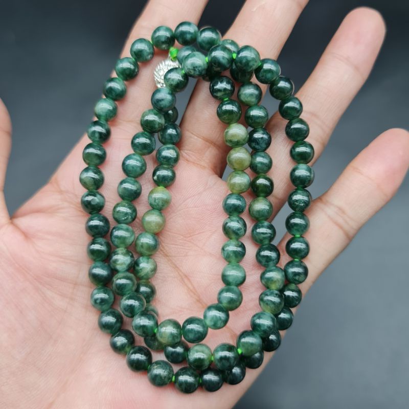 สร้อยคอหยกแท้ เกรดคุณภาพ พร้อมใบเซอร์รับรอง (45.49 g)