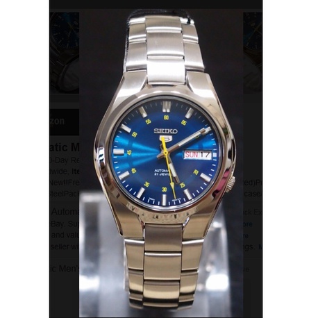 นาฬิกา Seiko Automatic รุ่น SNK615K1 นาฬิกาผู้ชายสายแสตนเลส หน้าปัดสีน้ำเงิน ของแท้ 100% รับประกันสินค้า 1ปีเต็ม