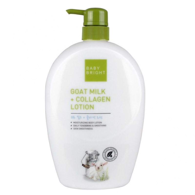 Baby Bright เบบี้ไบร์ท โลชั่น สูตรนมแพะคอลลาเจน ผิวเนียนนุ่มดูชุ่มชื้น 750ml