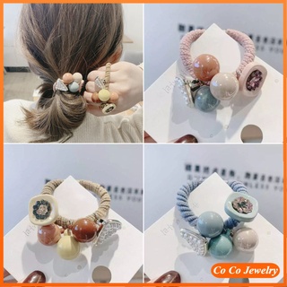 ยางรัดผม ขนาดเล็ก สีแคนดี้ แบบเรียบง่าย สไตล์เกาหลีใต้ สําหรับผู้หญิง COCOJEWELRY