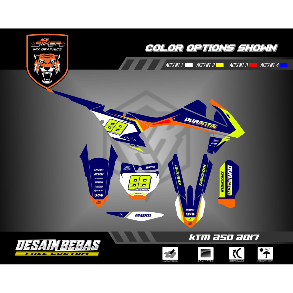 DECAL KTM 250 2017**