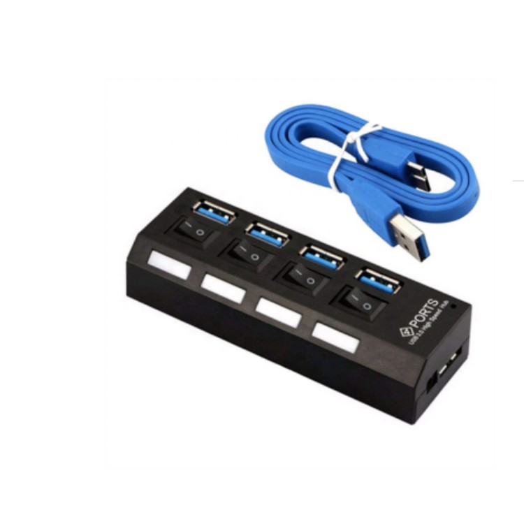 USB Hub 3.0 USB Splitter Multi USB 2.0 Hub Multiple 4 Port Hab Splitters With Power Adapter Computer