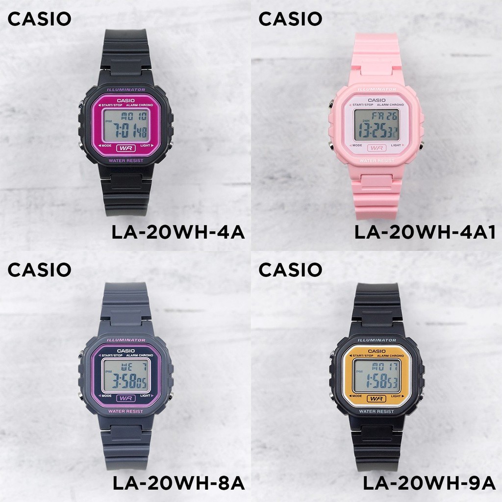 แท้ศูนย์ CMG  100% Casio LA-20WH LA-20 LA-20WHS สุดฮิต นาฬิกาเด็ก แท้ศูนย์ 1 ปี(2A น้ำเงิน)