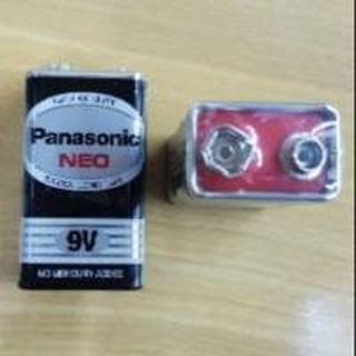 ถ่าน 9V  PANASONIC  สีดำ 1แพค/ 5 ก้อน ของแท้ 100%