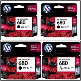 ชุดตลับหมึกแท้ HP 680 BK/680 BK HP 680BK / 680CO Original Ink Cartridge / Lotus Shop