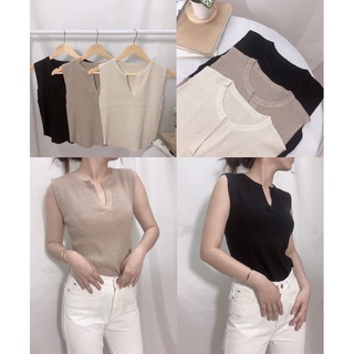 พร้อมส่ง‼️เสื้อไหมพรม Tank Top Minimal