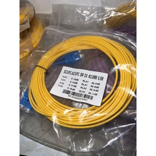 สายไฟเบอร์ Fiber สีเหลือง หัวกลมFC หัวเหลี่ยมSC