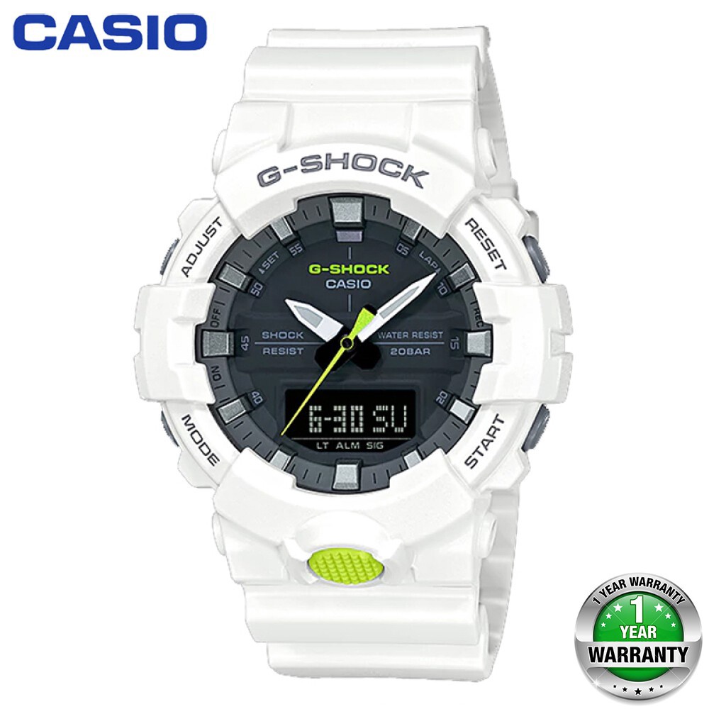 (ของแท้ 100%) Casio G-Shock GA-800 Digital Sport Men Watch นาฬิกาสีขาวผู้ชาย