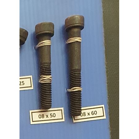 น็อตเหล็ก L M8 x 50 / 60 M8x50 M8x60 เกลียวครึ่งเกลียว