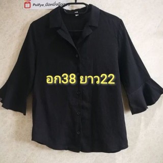 N10 มือ2 เสื้อแบรนด์​มือสองผ้าคอตตอน​ผสมเรยอน ขนาดตามรูป