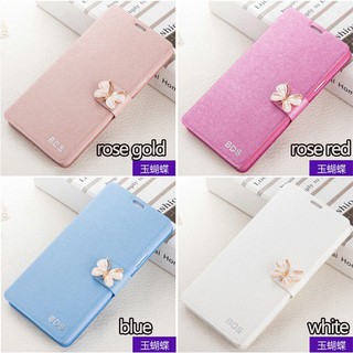 Butterfly เคส Samsung Galaxy A6 A8 plus A6+ A8+ 2018 S9 S9+ C9 Pro Note8 ฝาพับหนัง ซองหนังพลิก Soft Shell TPU Case เคสมือถือ