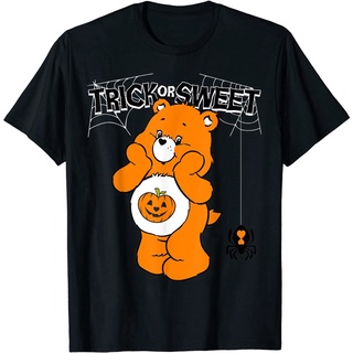 ผ้าฝ้ายคอกลมBear ฤดูร้อนmen disney  Care Bears Trick Or Sweet Bear T-Shirt เสื้อยืดแฟชั่นคอกลม สบายๆ ผ้าฝ้าย100%from S-4