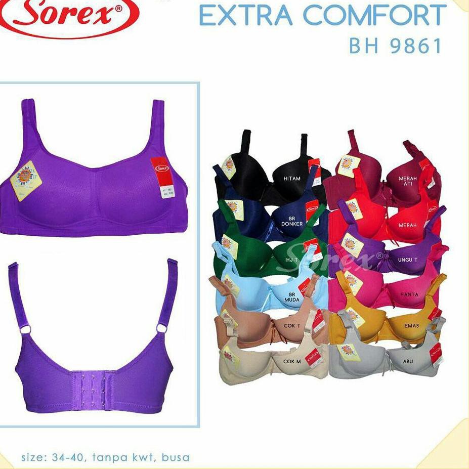 สปอร์ตบรา Sorex 01002 01004 Bh Sorex ไม่มีตะขอ 2 ตะขอ