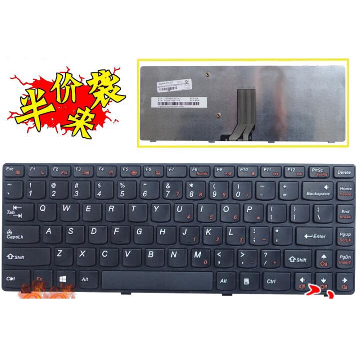 แป้นพิมพ์สําหรับ Lenovo Y480 Y480N Y480M Y480A Y480P Y485N Y485P US รูปแบบ