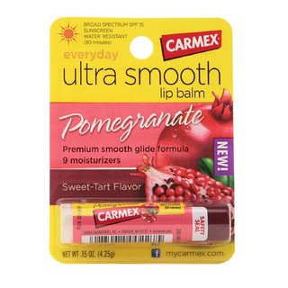 แท้ Carmex Ultra Smooth Lip Balm SPF 15 #Pomegranate ลิปบาล์มแบบแท่ง กลิ่นทับทิม