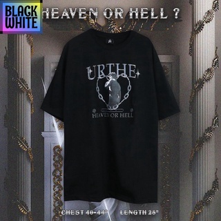 🔥พร้อมส่ง🔥BWCB- เสื้อยืด HEAVEN OR HELL -เสื้อผ้าอินเทรนด์เฉพาะบุคคล เสื้อยืดเท่ห์ oversize T-SHIRT unisex HKYT