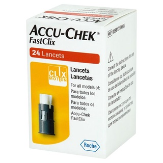 ถูกที่สุด✅ แอคคิว-เช็ค ฟาสคลิก เข็มเจาะเลือดตรวจน้ำตาล 24 ชิ้น Accu-Chek FastClix 24 Lancets