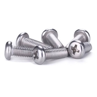 สกรู JP สกรูหัวกลมแฉก สแตนเลส 304 M3 - 0.5 x ความยาว 6 - 50mm.Pan Head Screws Stainless 304 ราคาส่ง