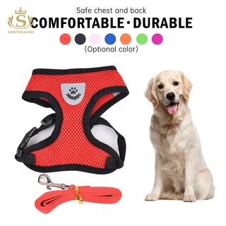 สายจูงสุนัข เรืองแสง Pet Reflective Harness สายจูงสัตว์เลี้ยง สายจูงหมา สายรัดอกสุนัข sweettreasure.th