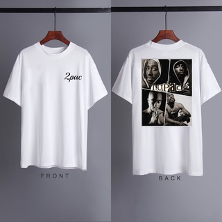 เสื้อยืดเด็กผช - 2PAC Tupac แขนสั้นแฟชั่นสตรีทตัวละครย้อนยุคเสื้อผ้าสั้น 2PAC เสื้อยืดคอกลม