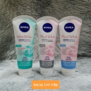 Nivea นีเวียโฟมล้างหน้า microbubbles ขนาก 100 กรัม (EXP 06-2024)