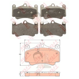GDB1778 ผ้าเบรค-หน้า(TRW) (เนื้อผ้า COTEC) PORSCHE CARRERA 4S 04-07/TURBO 4,4S05-10