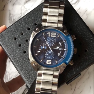 DIESEL Overflow Blue Dial Chronograph Mens Watch