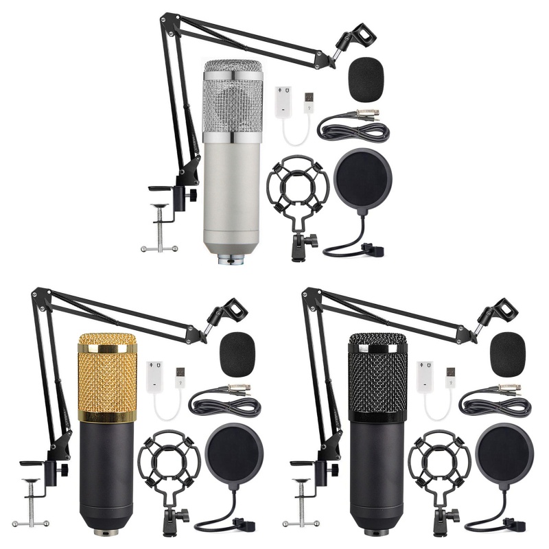 Niki Microphone Bundle BM-800 ชุดไมโครโฟนสําหรับการบันทึกเสียงสตูดิโอไมโครโฟนโบรแคสติ้ง