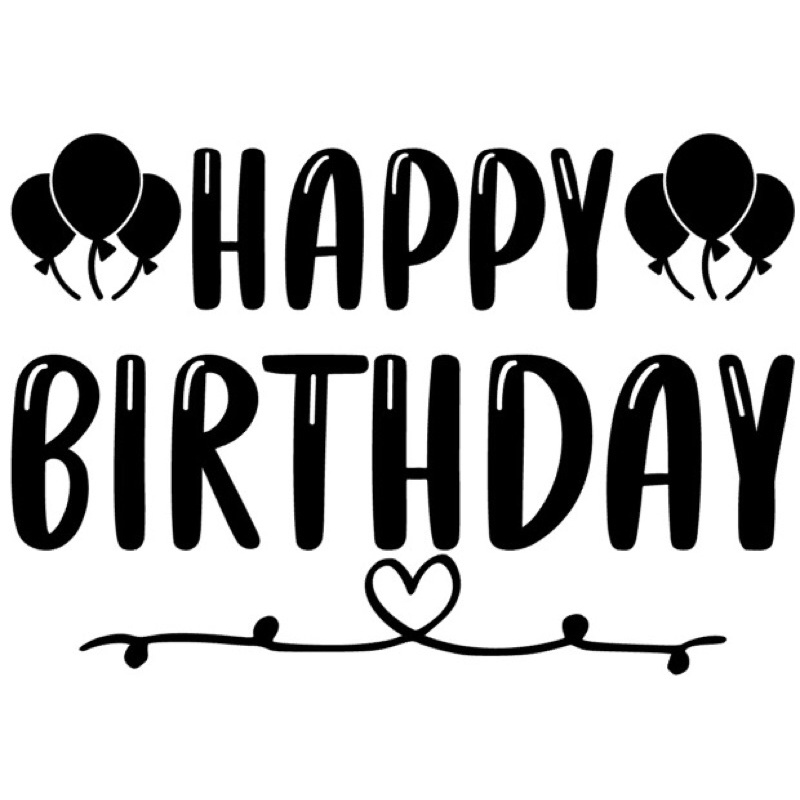 สติ๊กเกอร์ BOBO BALLON HAPPY BIRTHDAY