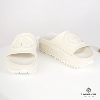 GUCCI SANDAL RUBBER THICK WHITE SIZE 38