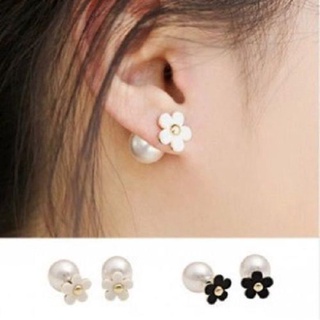 ต่างหูดอกไม้ประดับมุก แฟชั่นเกาหลีสำหรับผู้หญิง Earrings Fashion Jewelry ต่างหูราคาถูก