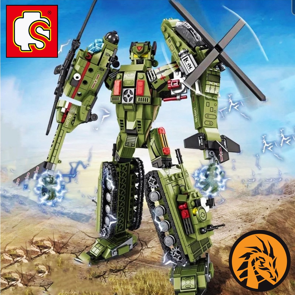 🔥พร้อมส่ง🔥เลโก้ Lego รถถังทหาร Soldier Vehicle Sembo Block เกรดพรีเมี่ยม รวมกันต่อเป็นหุ่นยนต์ตัวใหญ่ได้ครับผม❤
