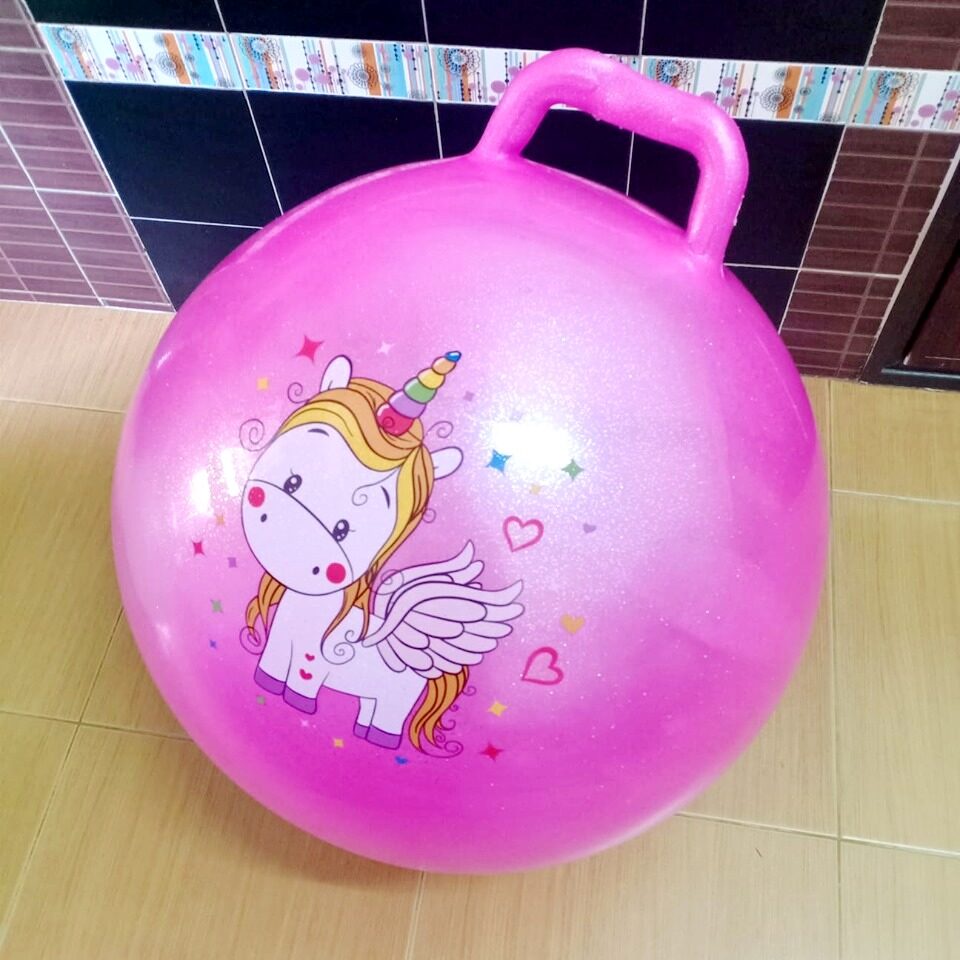 บอลโยคะ YOGA คละสี ลูกใหญ่ มีหูจับ โยคะ ออกกำลังกาย บอล ลูกบอล  มีกากเพชรด้วยนะ เส้นผ่าศูนย์กลาง 50 