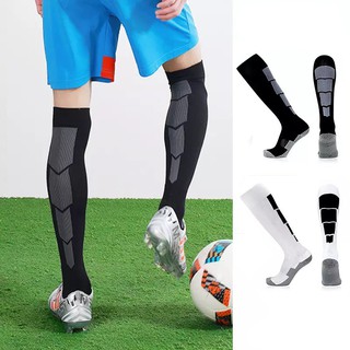 ⚽ถุงเท้าฟุตบอล ยาวใต้เข่า สำหรับผู้ชาย size 38-45 Men Football Sock  simplekey_