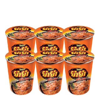 ยำยำคัพ บะหมี่กึ่งสำเร็จรูป รสต้มยำกุ้งข้น 60 กรัม x 6 ถ้วย Yum Yum Cup Instant Noodles Tom Yum Shrimp Flavor 60 grams x