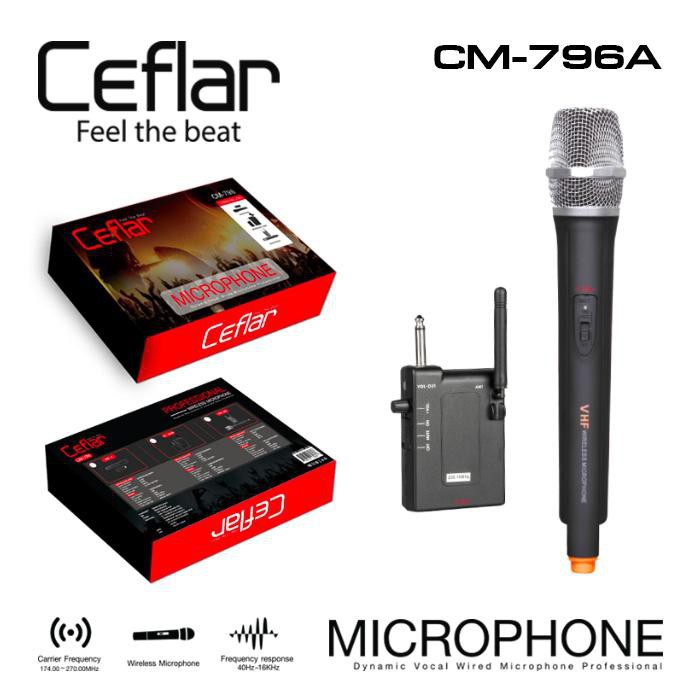 Ceflar CM-796A Microphone ไมค์โครโฟนไร้สาย
