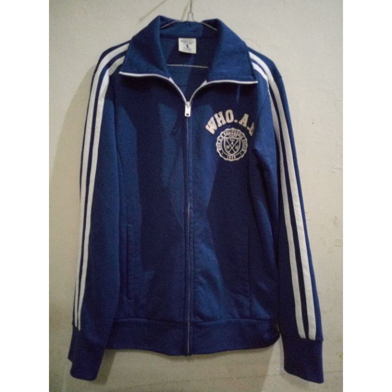 เสื้อแจ็คเก็ตแทร็คท็อป Who au มือสอง