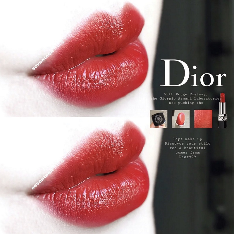 🌼ส่งฟรี🌼ลิปสติก Diro, 999 Matte Lipstick ลิปสติกหญิงแท้สีแดง, รุ่นคลาสสิก Dior #999 3.5 g สีแดงรุ่นคลาสสิค