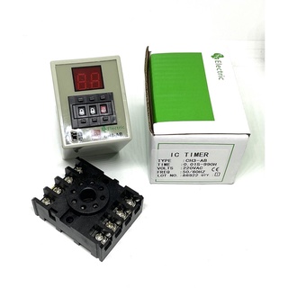 ทามเมอร์ดิจิตอล TIMER CH3 -AB 220VAC/24VDC/12VDCพร้อมsocket